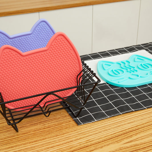 Cat Lick Mat - Silicone Slow Feeder for Anxiety & Stress Relief