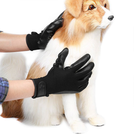 Pet Grooming Glove for Dogs & Cats - Hair Remover & Massaging Brush